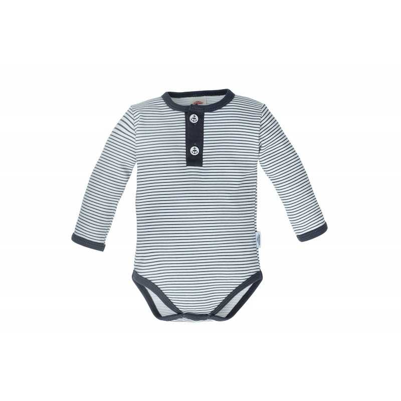 Baby Vest with black/white stripes