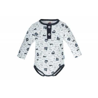 Baby Vest with navy print...