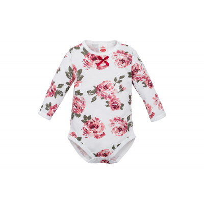 Baby Vest with pink roses