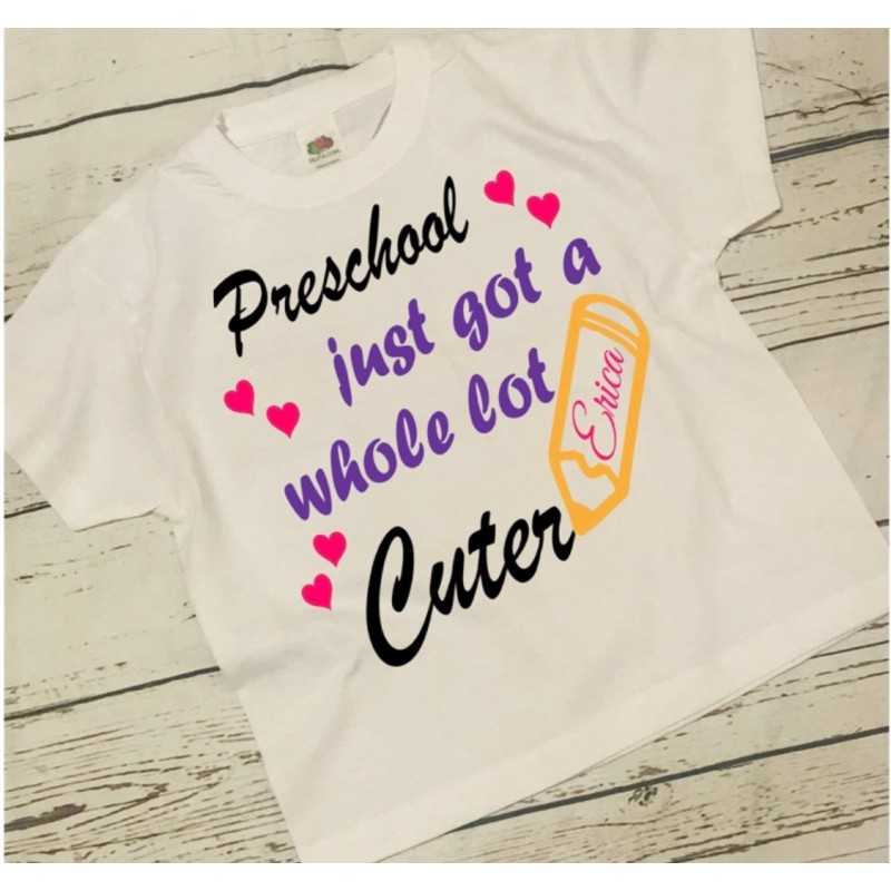 Personalised T-shirt Preschool Cuter
