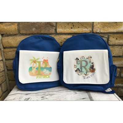 Personalised School Bag Blue