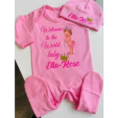 Baby grow and Hat set Princess