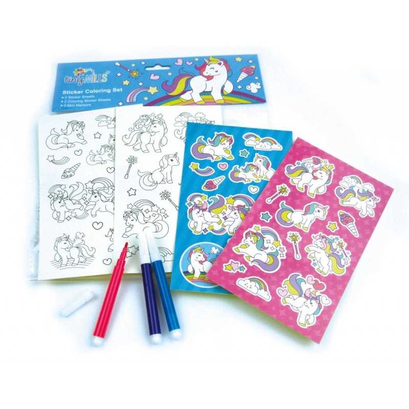 Unicorn Color-in Sticker Set with...
