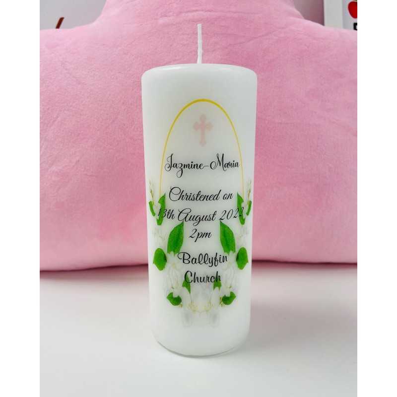 Personalised Christening Candle with...
