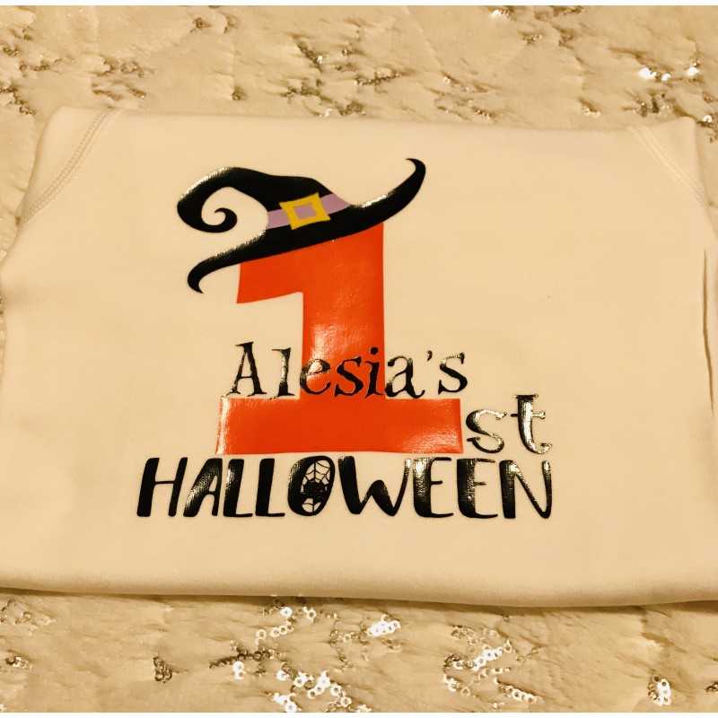 First Halloween baby vest