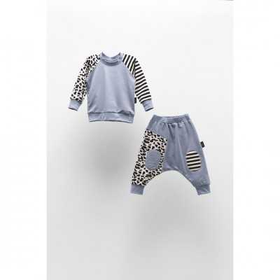 2pc Boys Tracksuit dusty blue