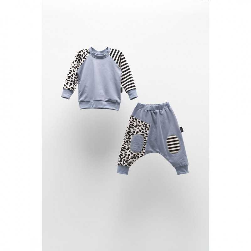 2pc Boys Tracksuit dusty blue