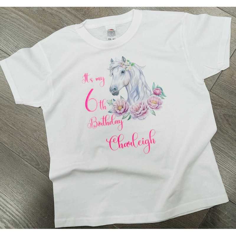 Birthday T-shirt Cute Horse