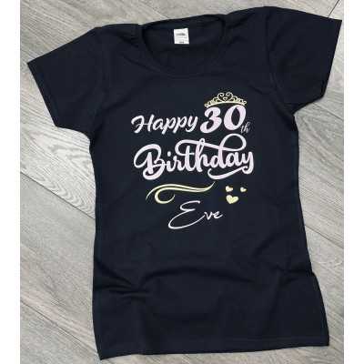 Birthday T-shirt age crown