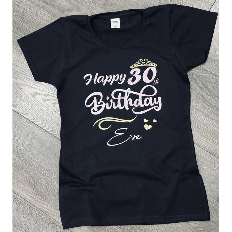 Birthday T-shirt age crown