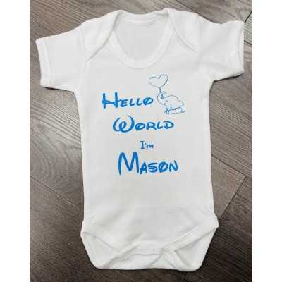 Hello World Baby Vest