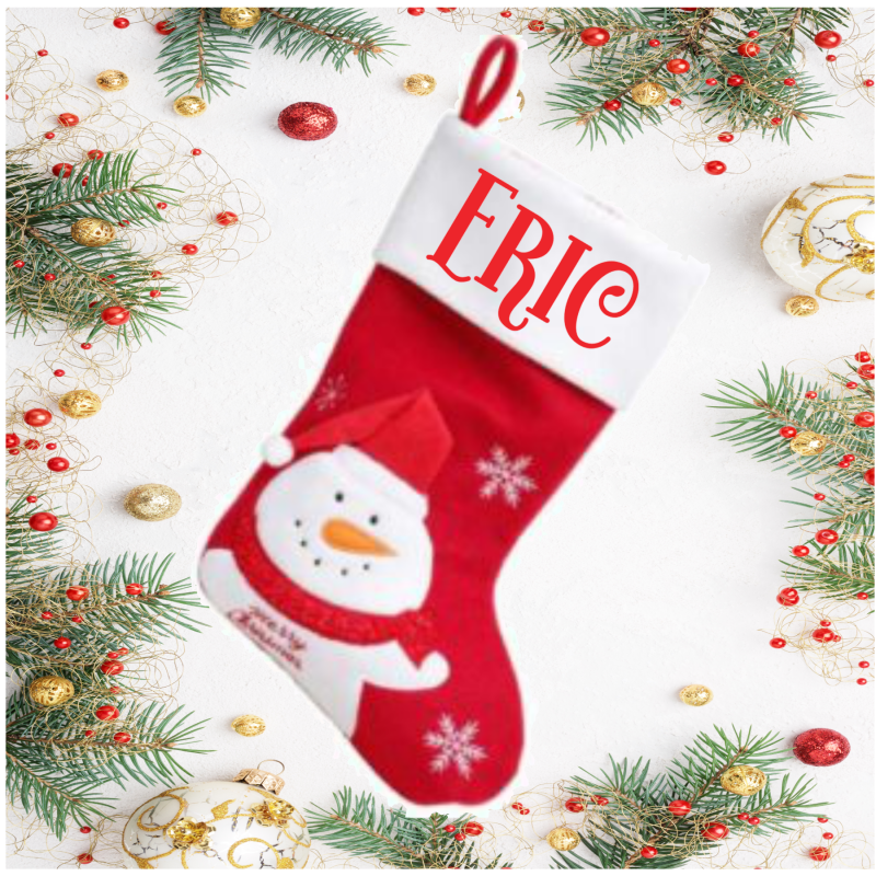 Personalised 3D Snowman Stocking 40cm...