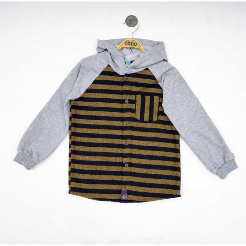 Boys striped hooded Shirt