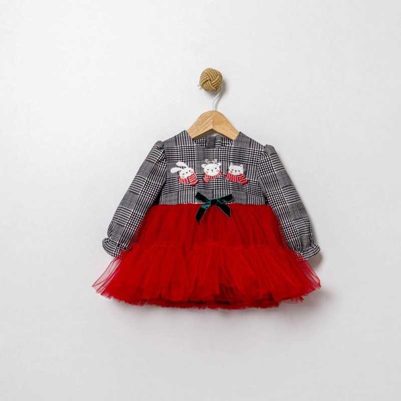 Baby Girl Dress with red tulle