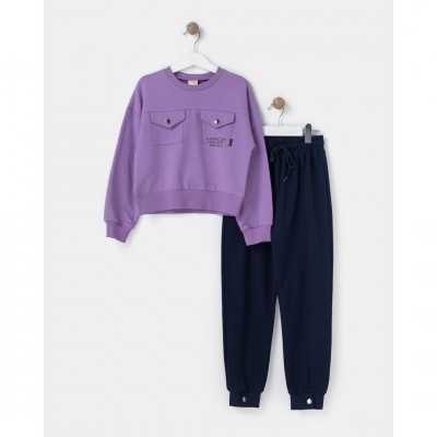 2pc Girl Tracksuit Purple