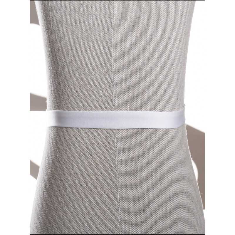 Satin belt for dresses KF7 white