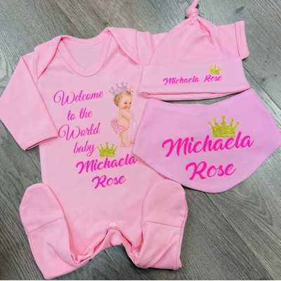 Personalised Baby Girl Set