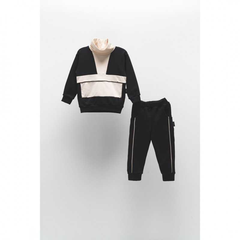 2pc Tracksuit Set black/cream