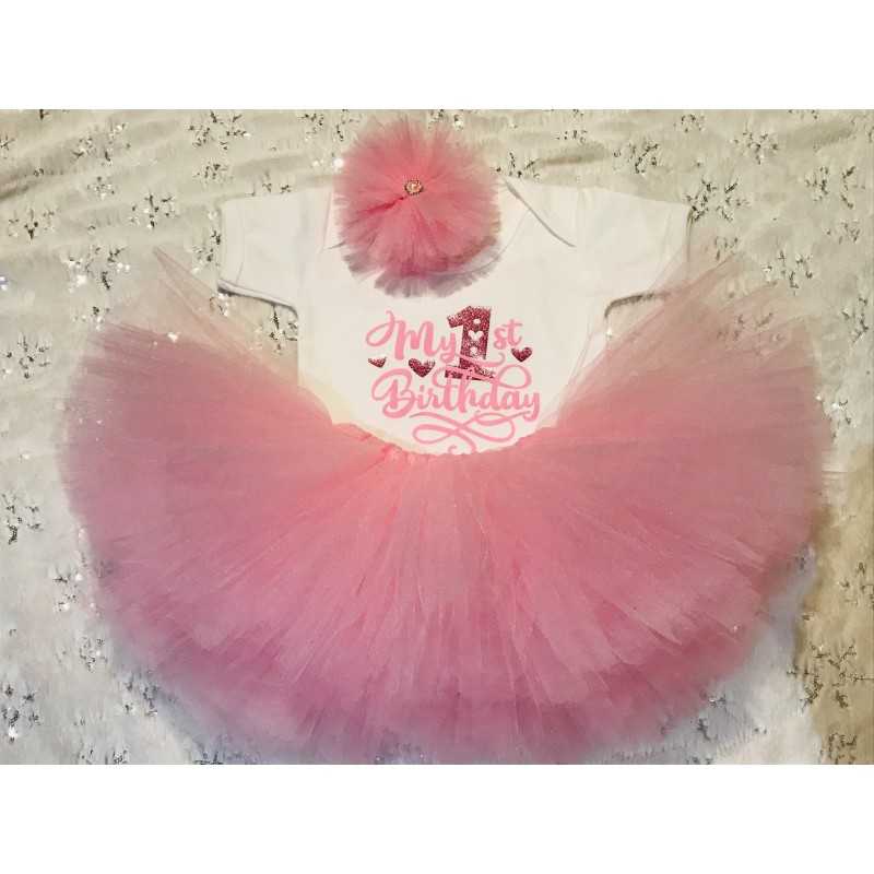 Birthday tutu set pink