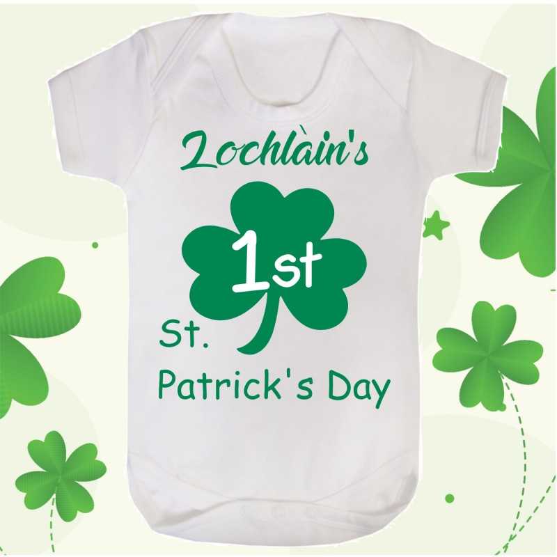 Personalised Patrick's Day Baby Vest...