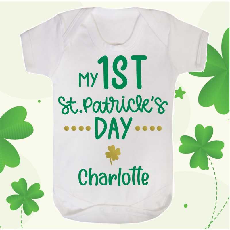 Personalised Patrick's Day Baby Vest...