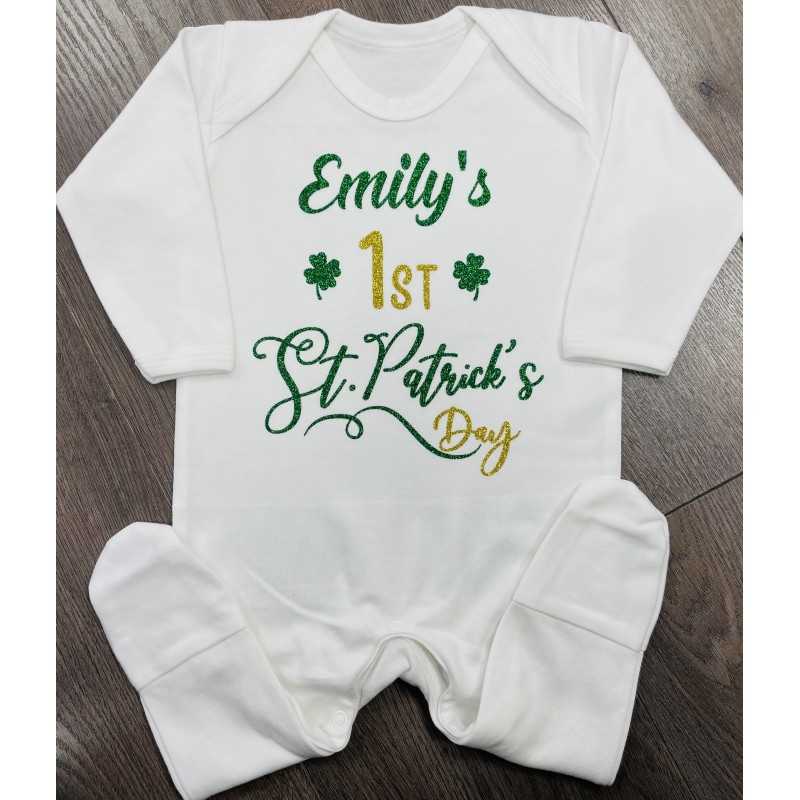 Personalised Patrick's Day Baby grow