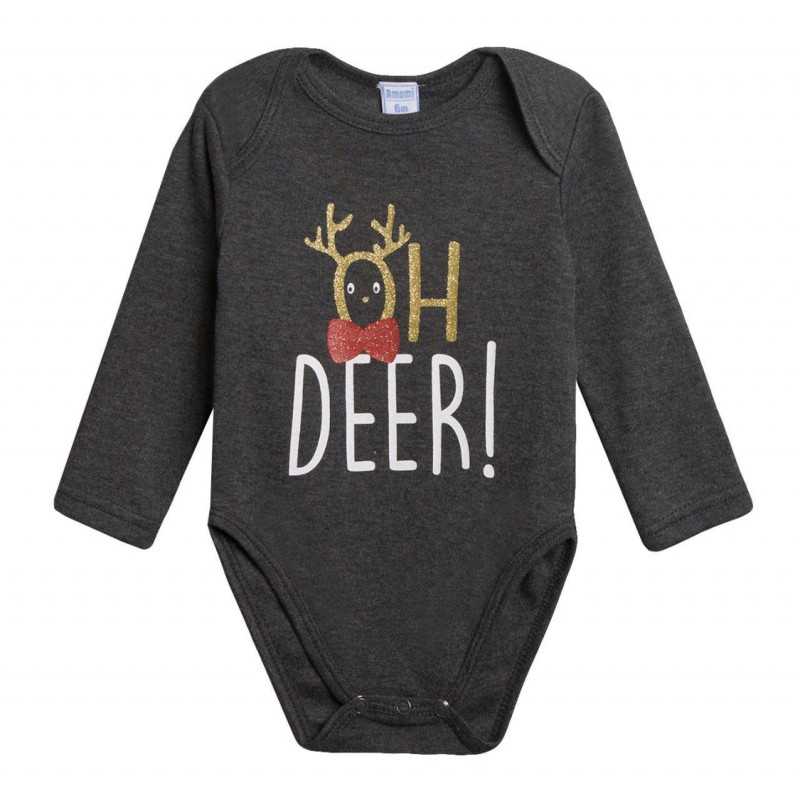 Baby Vest Grey Oh Deer