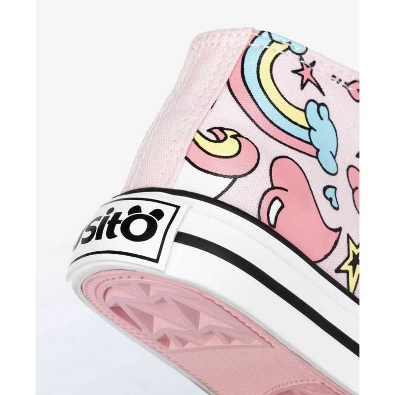 Baby's Pink Unicorn Hi-Top Sneakers