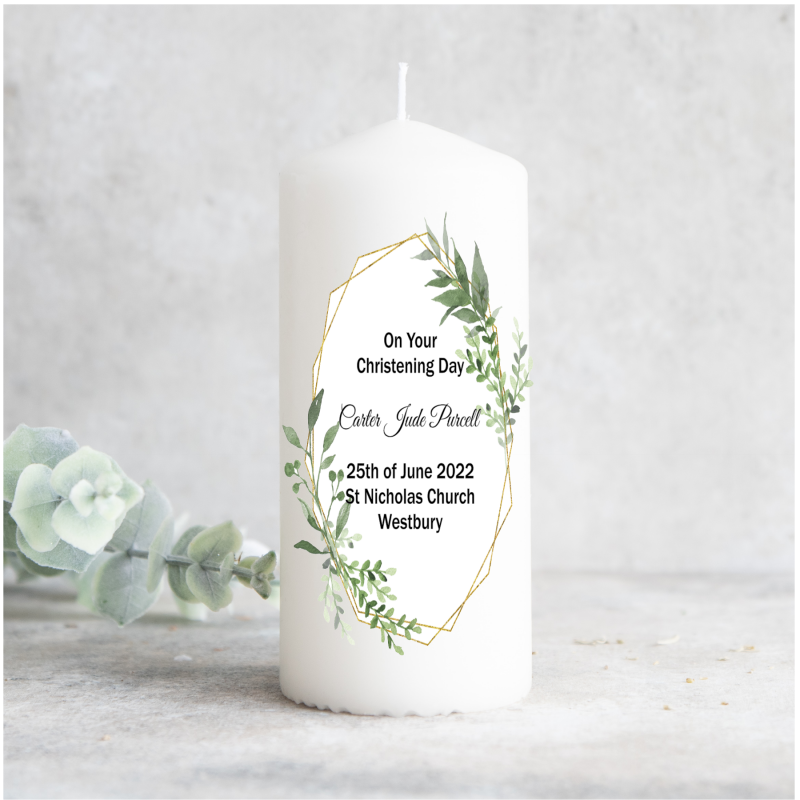 Personalised Christening Candle...