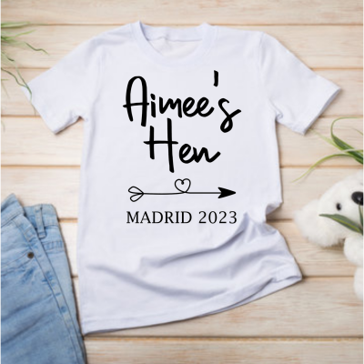 Personalised Hen T-shirt
