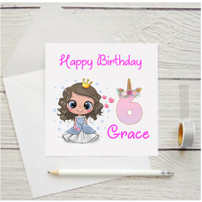 Princess Birthday Card