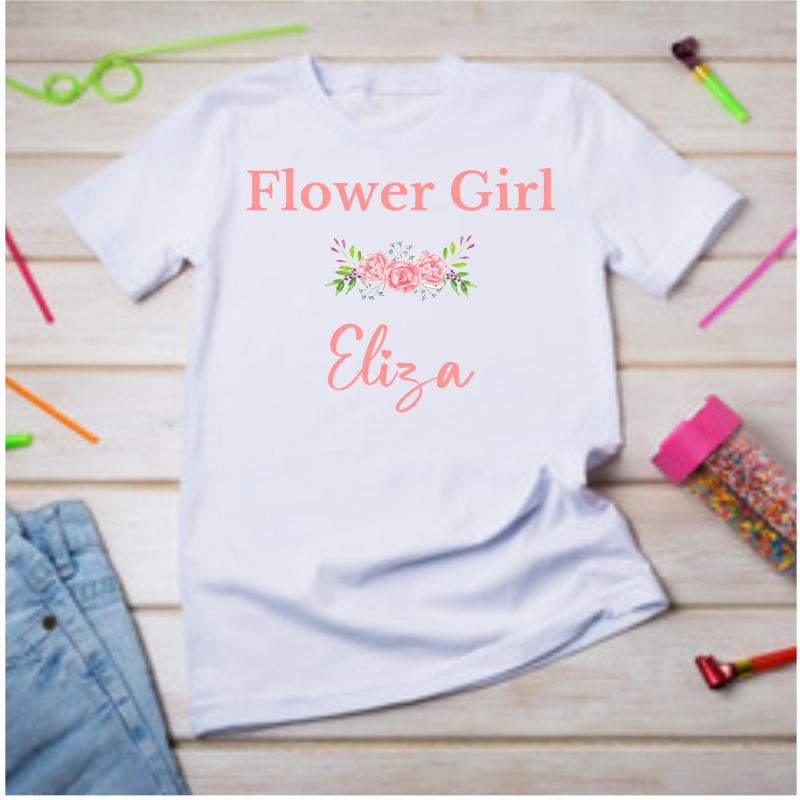 Personalised Flower Girl T-shirt