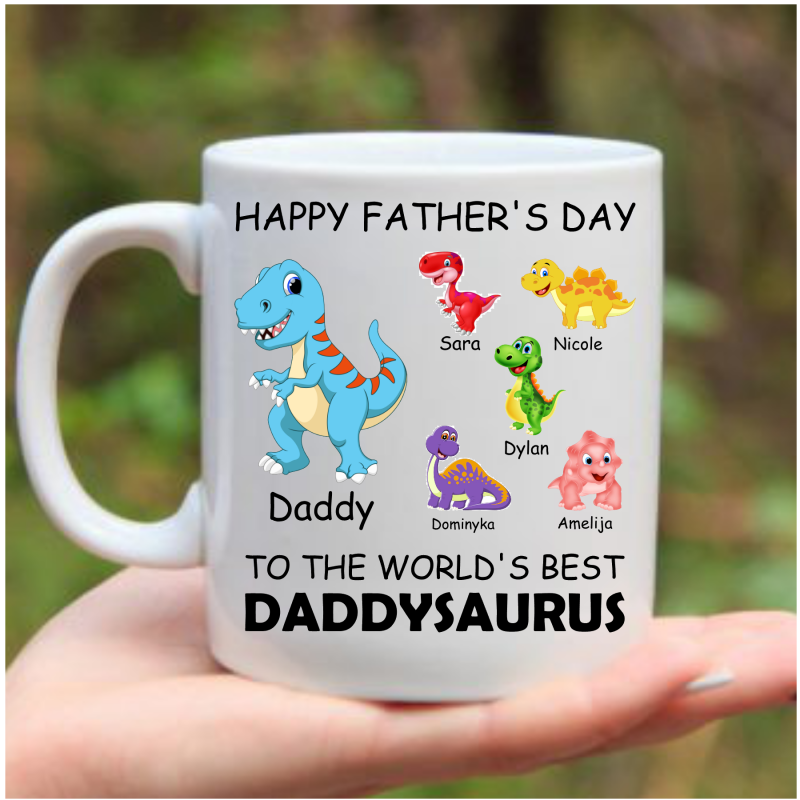 Personalised Father's Day mug Dino