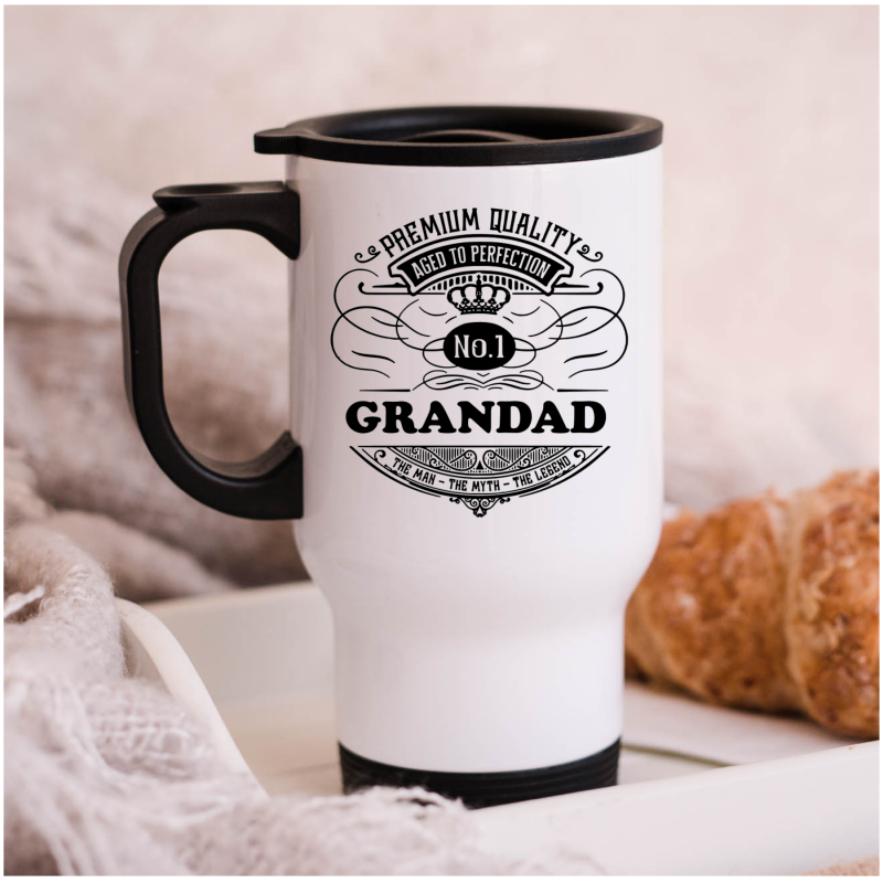 Travel Mug 'Premium Quality Grandad'