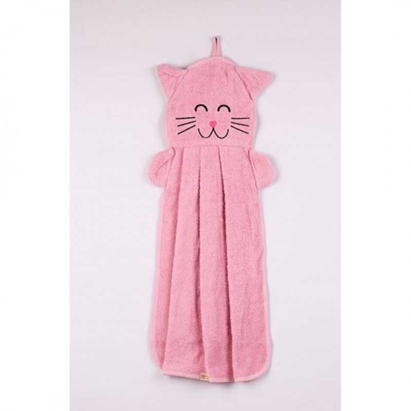 Kids towel with animal figure Pink