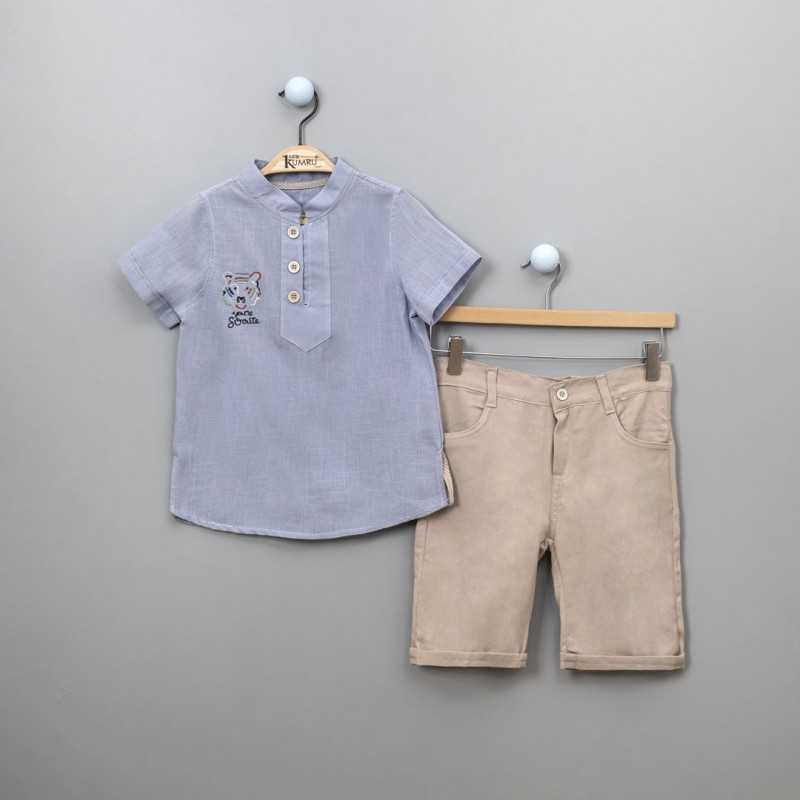 2-Piece Boys Shirt Set With Shorts...