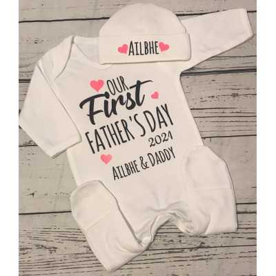 Baby grow and hat set First...