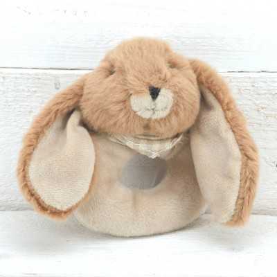 Bunny Baby Rattle Brown - 10cm 2