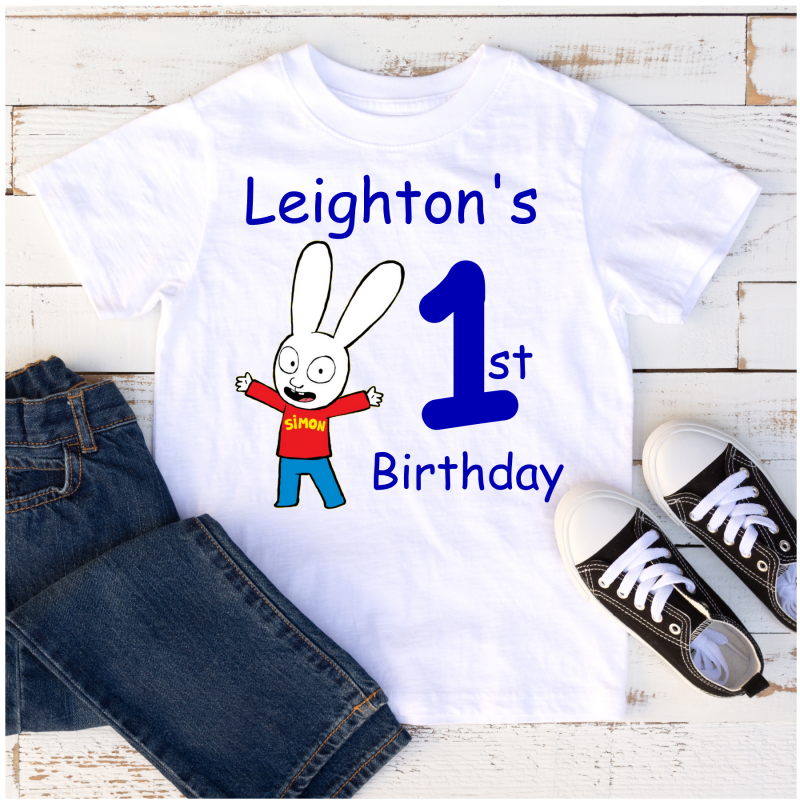Personalised Birthday T-shirt Simon