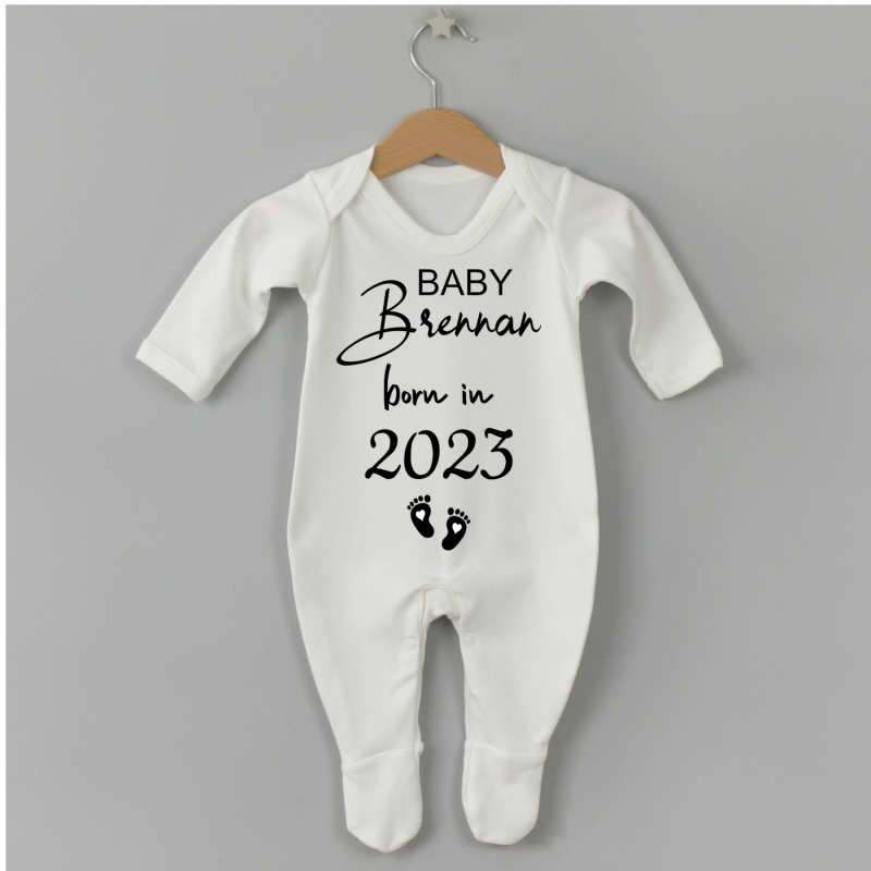 Personalised Baby Grow Born In