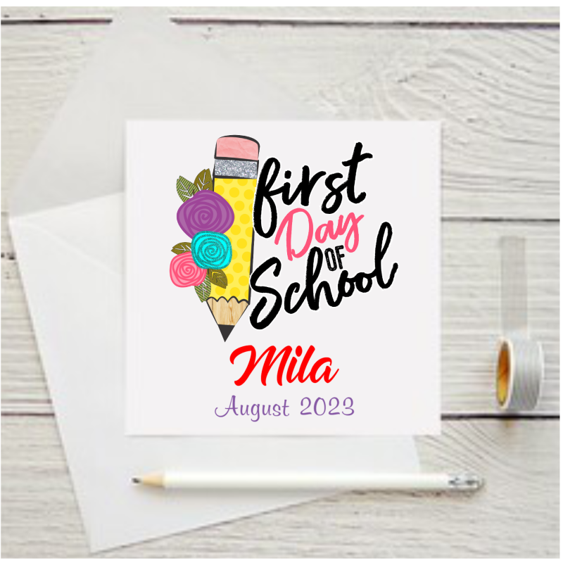 First Day of School Card