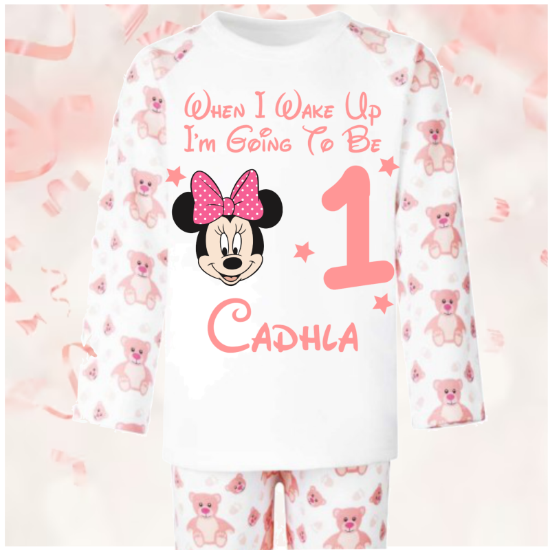 Personalised Birthday Pjs Minnies