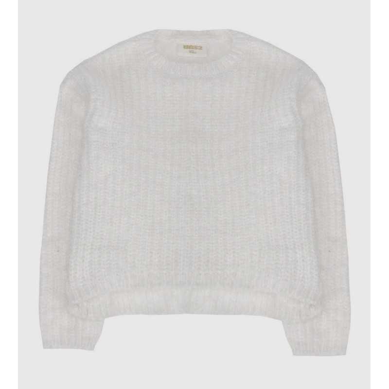 Girl'S Furry Knit Sweater in Ecru....