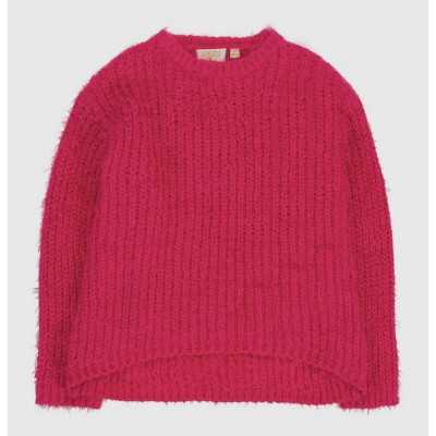 Girls Fuchsia Furry Knit... 2