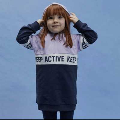 Girls Navy Stretch Cotton...