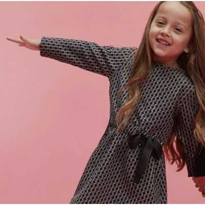 Girls Printed Plush Dress...