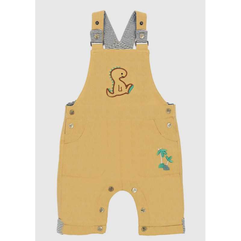 Jumpsuit with Fancy Embroidery - Yellow