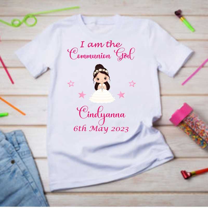 Personalised Communion Girl T-shirt