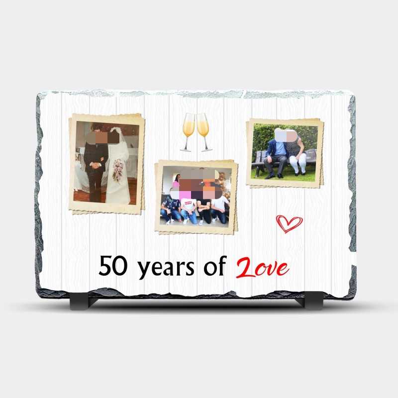 Personalised Photo Slate Anniversary