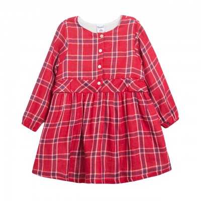 Girls Red Checked Dress plaid 2